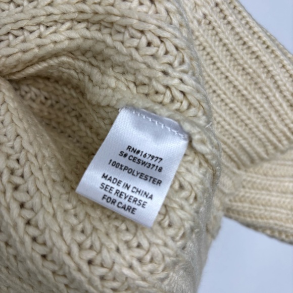 Adora Crochet Open Knit Cardigan Cream Patchwork Sleeves Size M New Without Tags - Picture 11 of 12